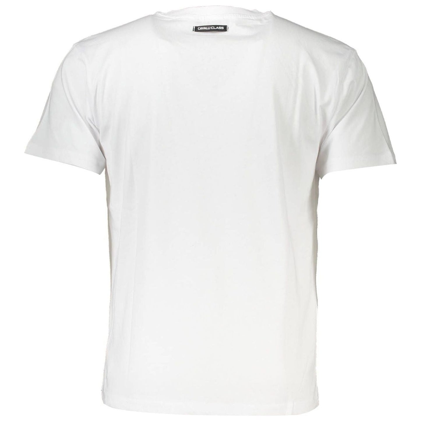 Cavalli Class White Cotton Men T-Shirt Cavalli Class