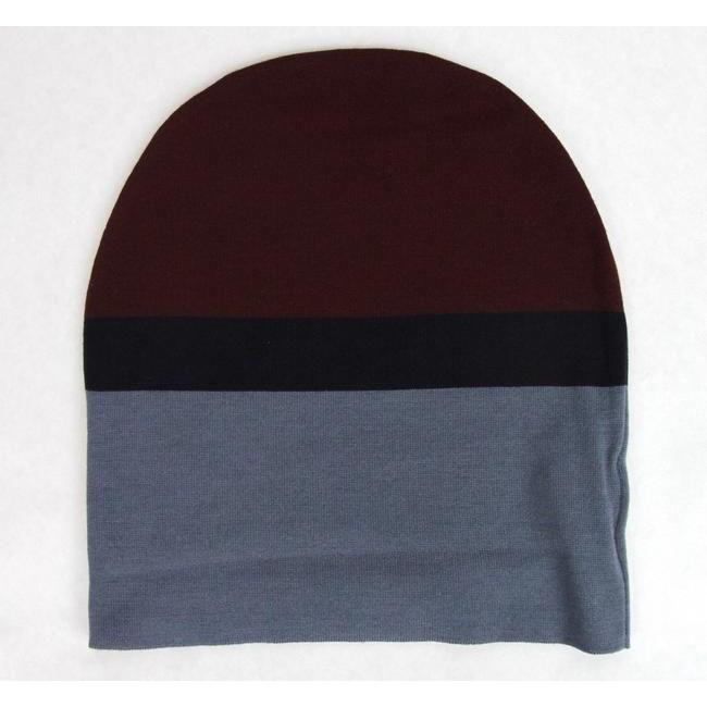 Gucci Unisex Burgundy Blue Wool Beanie Medium Knit Cap Gucci