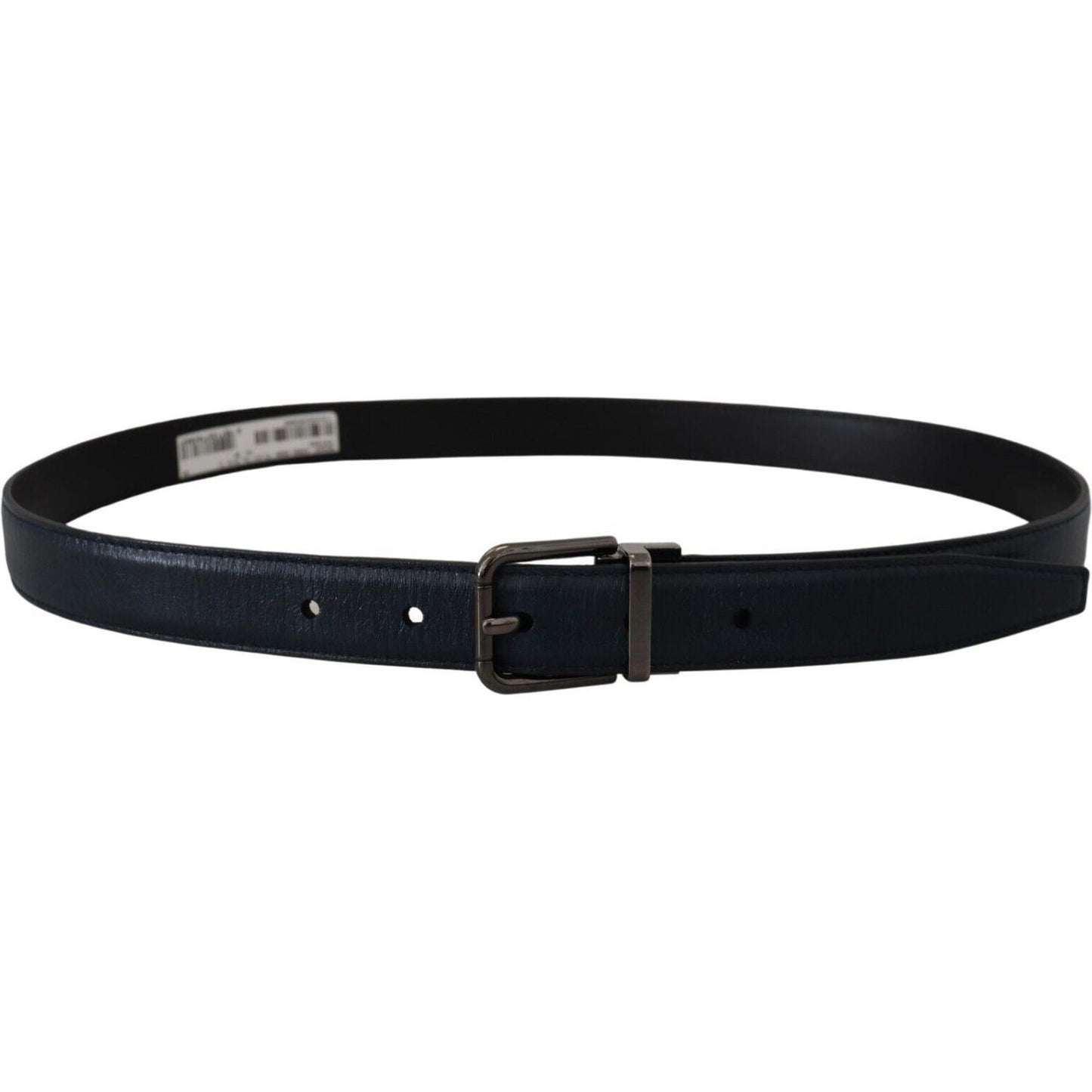 Dolce & Gabbana Elegant Dark Blue Leather Belt Dolce & Gabbana