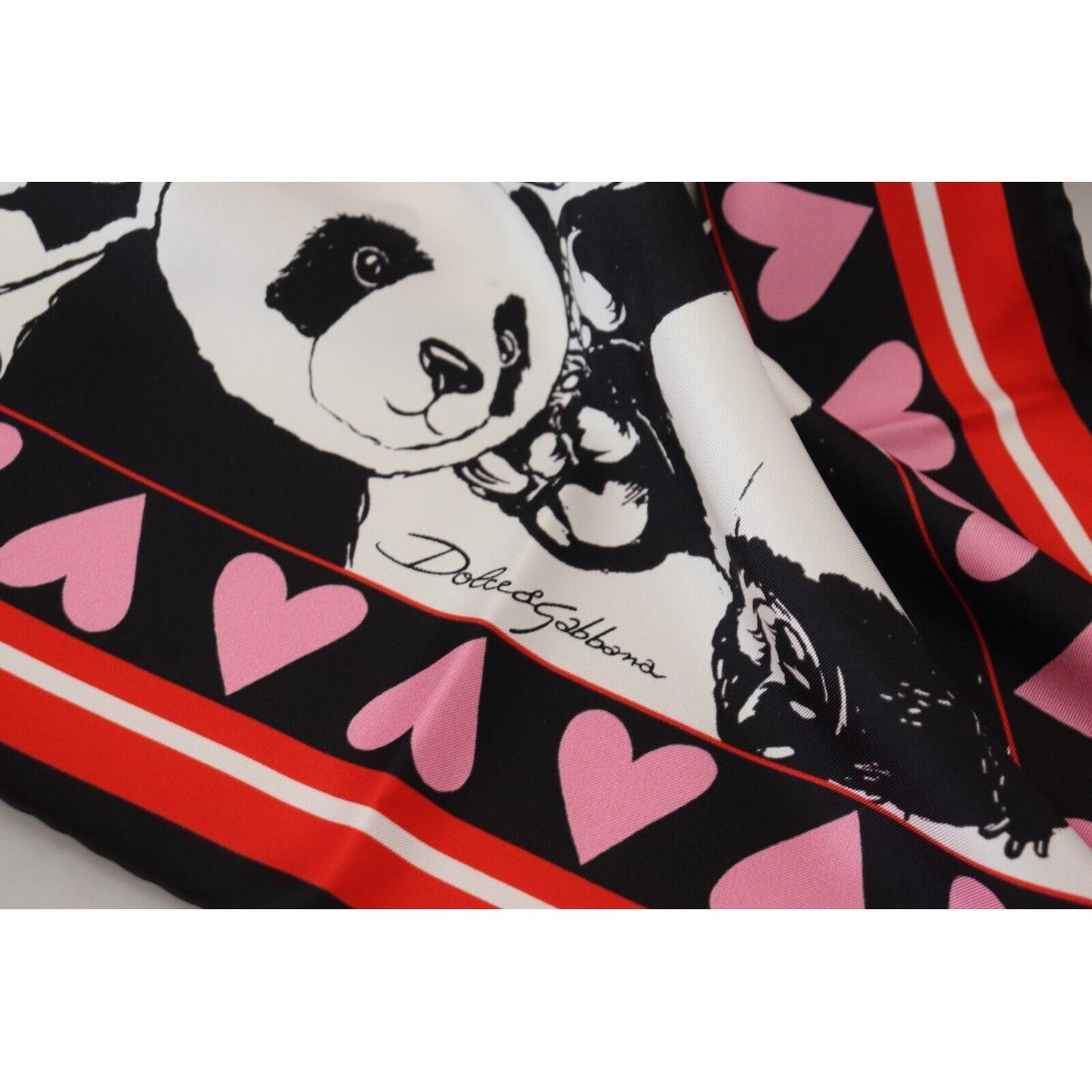 Dolce & Gabbana Elegant Panda Print Silk Scarf Dolce & Gabbana