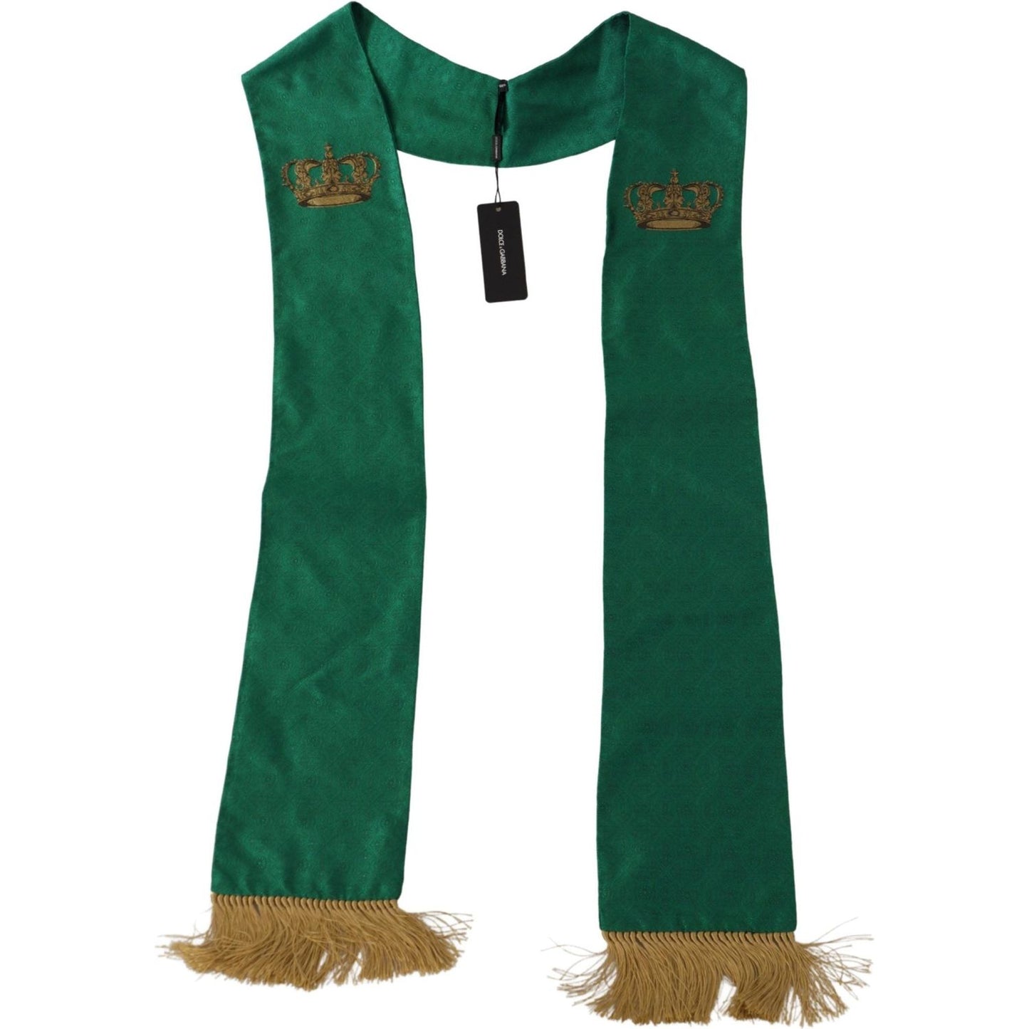 Dolce & Gabbana Elegant Green Silk Blend Men's Scarf Dolce & Gabbana