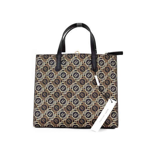 Marc Jacobs Mini Grind Signet Printed Leather Crossbody Tote Handbag Purse Marc Jacobs