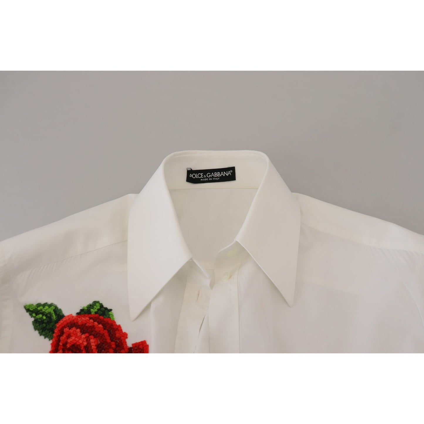 Dolce & Gabbana Elegant Floral Embroidered Silk Blend Shirt Dolce & Gabbana