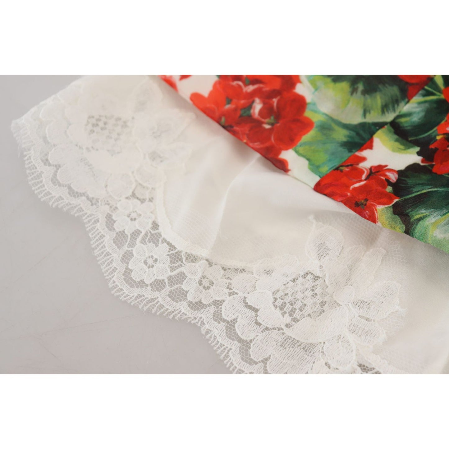 Dolce & Gabbana Multicolor Geranium Silk Sheath Midi Dress