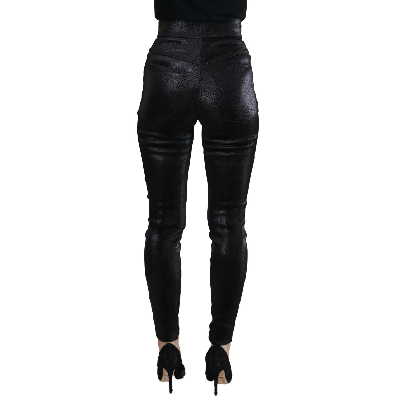 Dolce & Gabbana Black Washed Cotton Skinny Denim Jeans