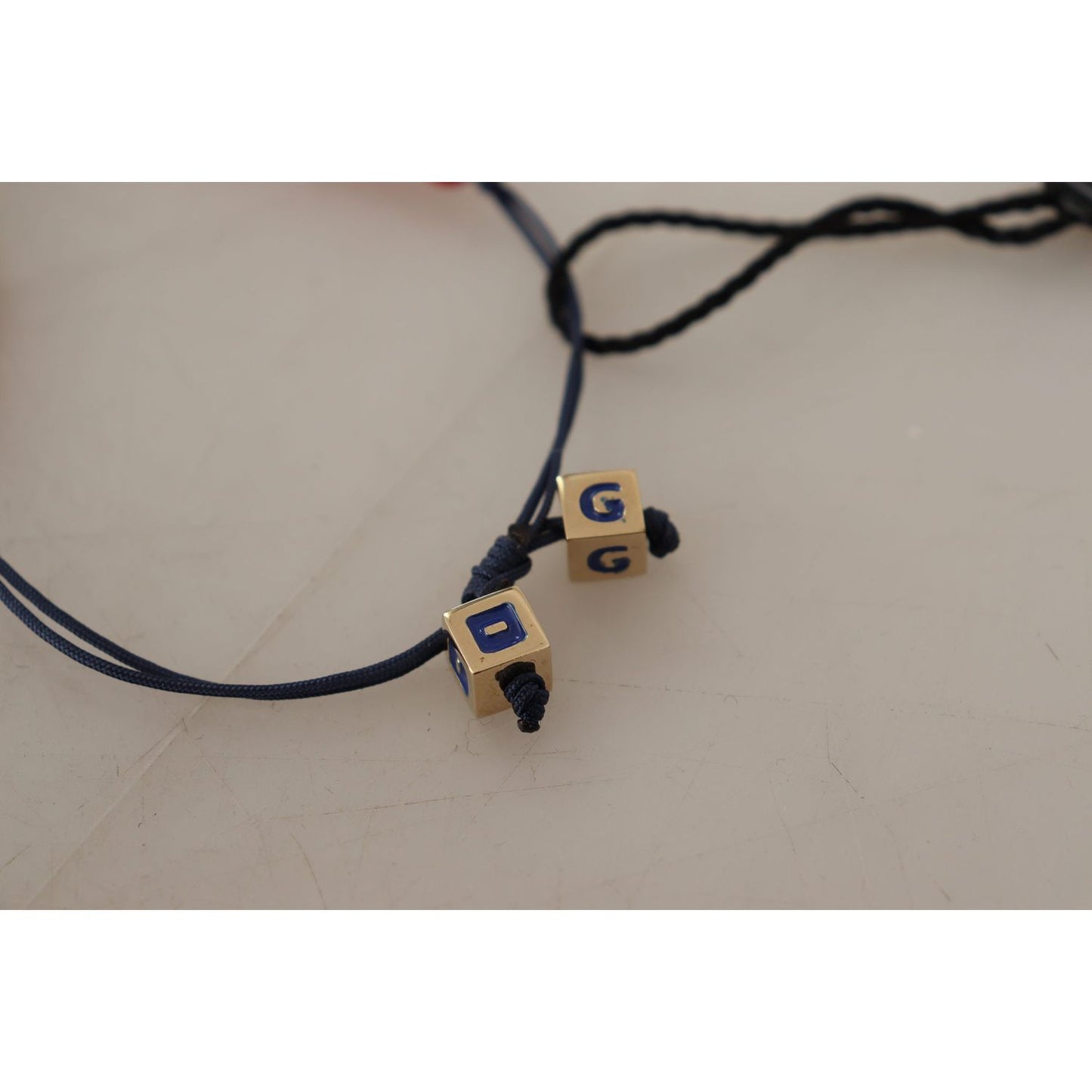 Dolce & Gabbana Red Blue Beaded DG LOVES LONDON Flag Branded Bracelet Bracelet