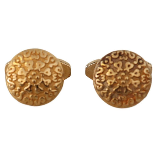 Elegant Gold Plated Brass Men's Cufflinks