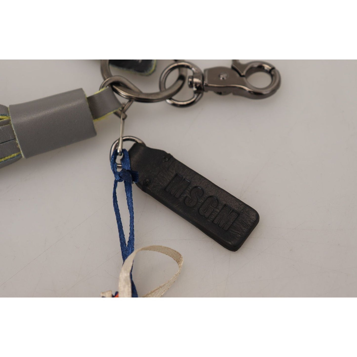 MSGM Multicolor Rocket Ship Silver Tone Metal Keychain MSGM