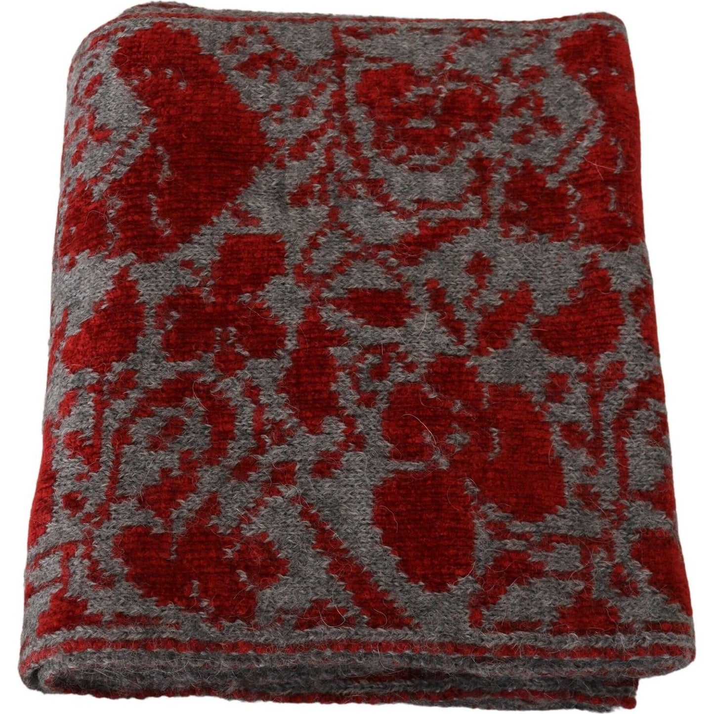 GF Ferre Chic Red and Grey Cotton Wrap Scarf GF Ferre