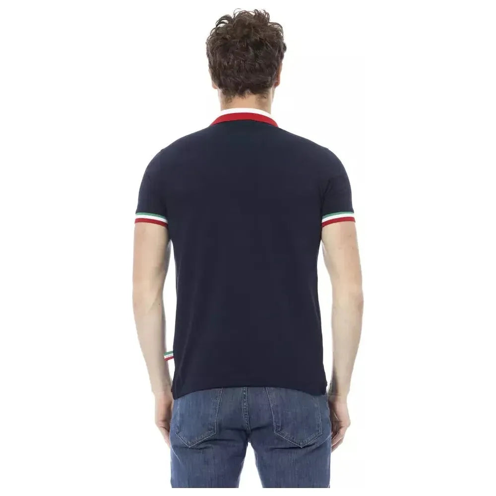 Baldinini Trend Blue Cotton Men Polo