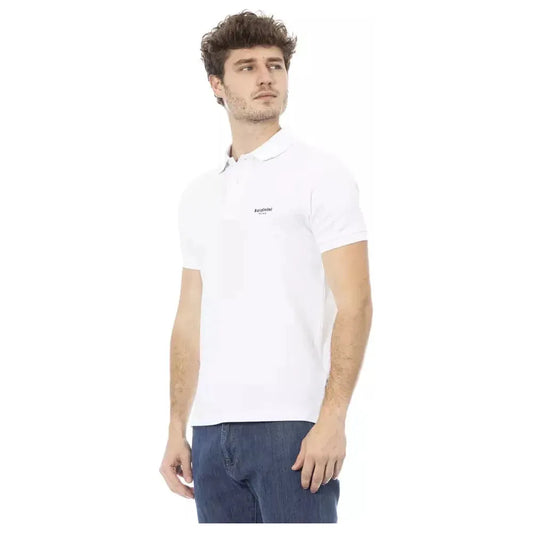 Baldinini Trend White Cotton Men Polo Baldinini Trend