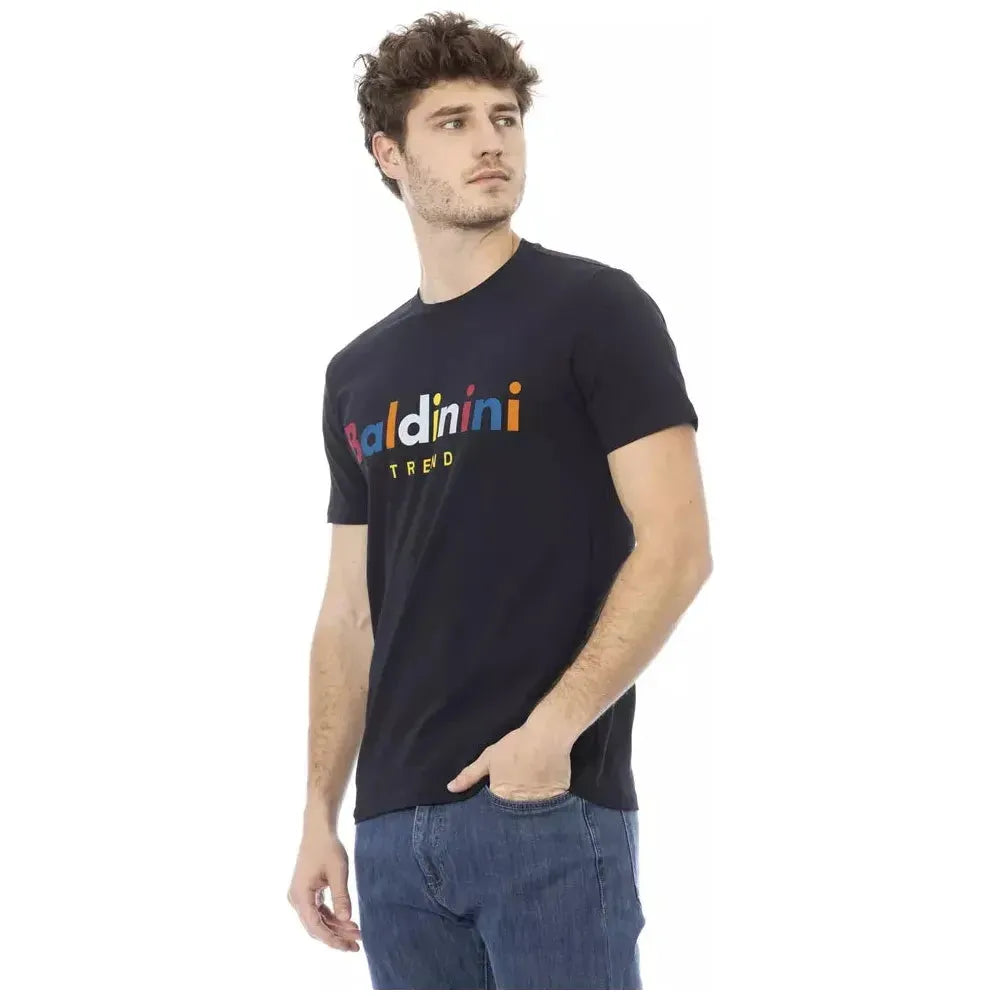 Baldinini Trend Blue Cotton Men T-Shirt Baldinini Trend