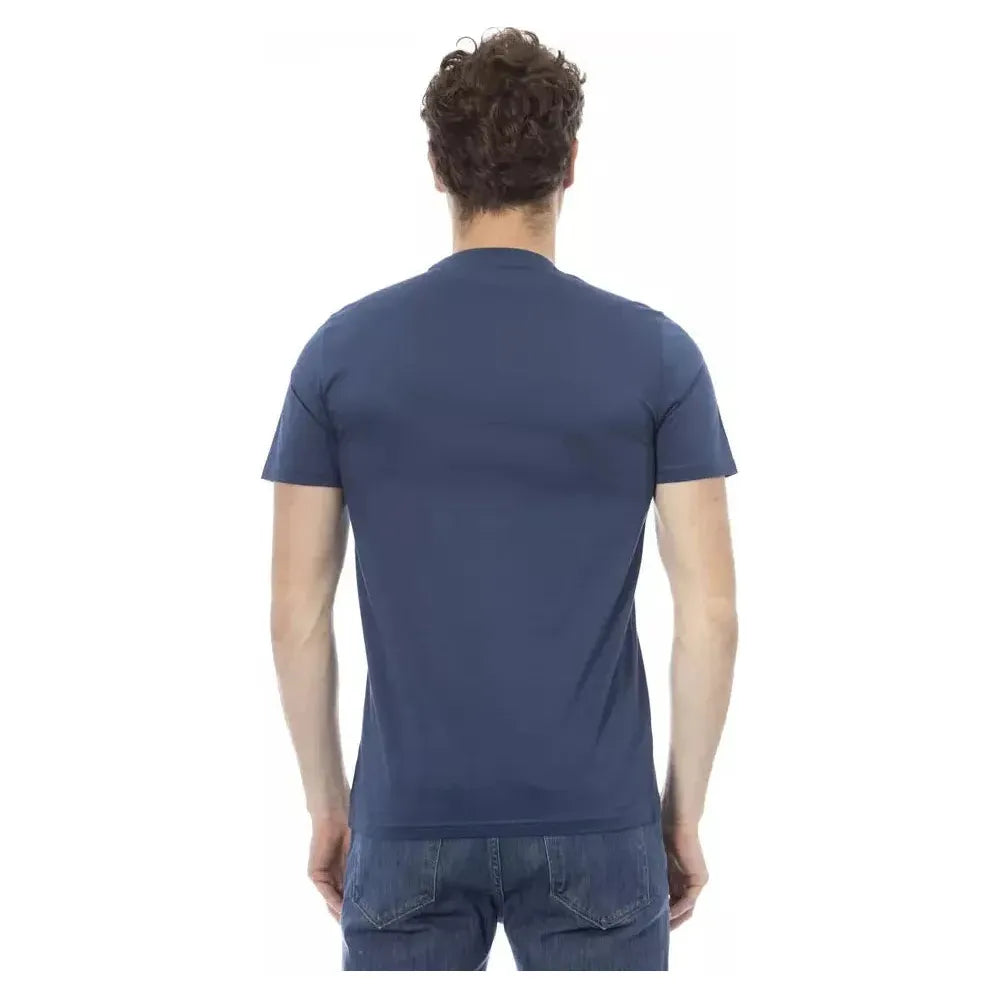 Baldinini Trend Blue Cotton Men's T-Shirt Baldinini Trend