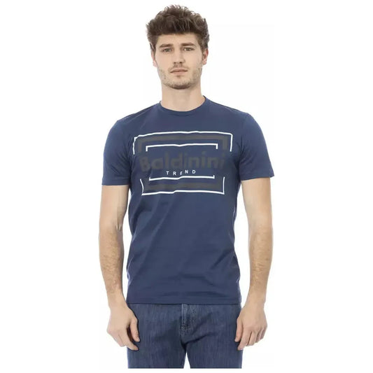 Baldinini Trend Blue Cotton Men T-Shirt Baldinini Trend