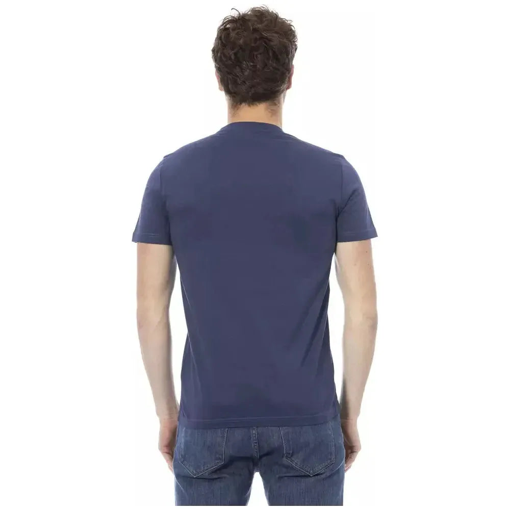 Baldinini Trend Blue Cotton Men T-Shirt Baldinini Trend