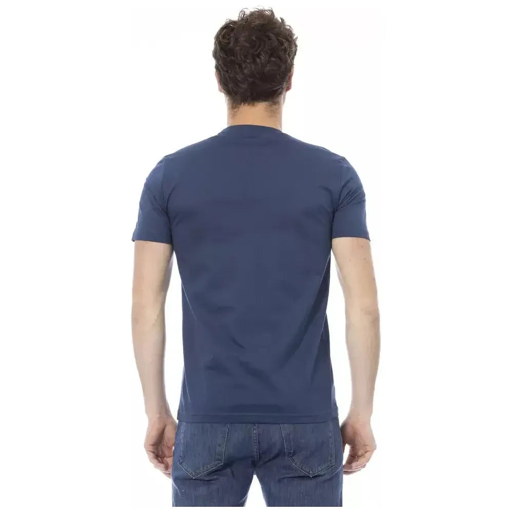 Baldinini Trend Blue Cotton Men T-Shirt Baldinini Trend