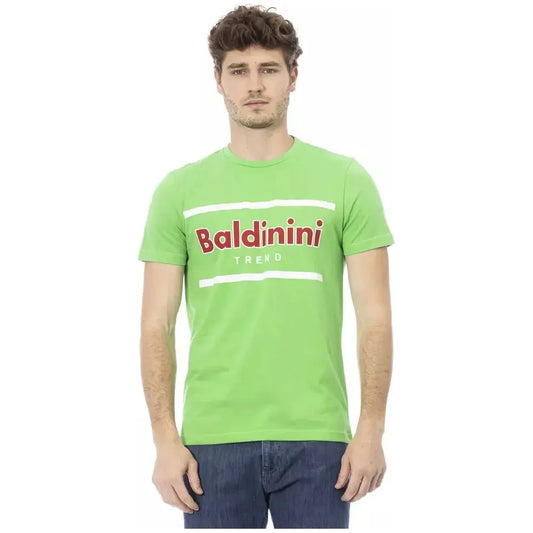 Baldinini Trend Green Cotton Men T-Shirt