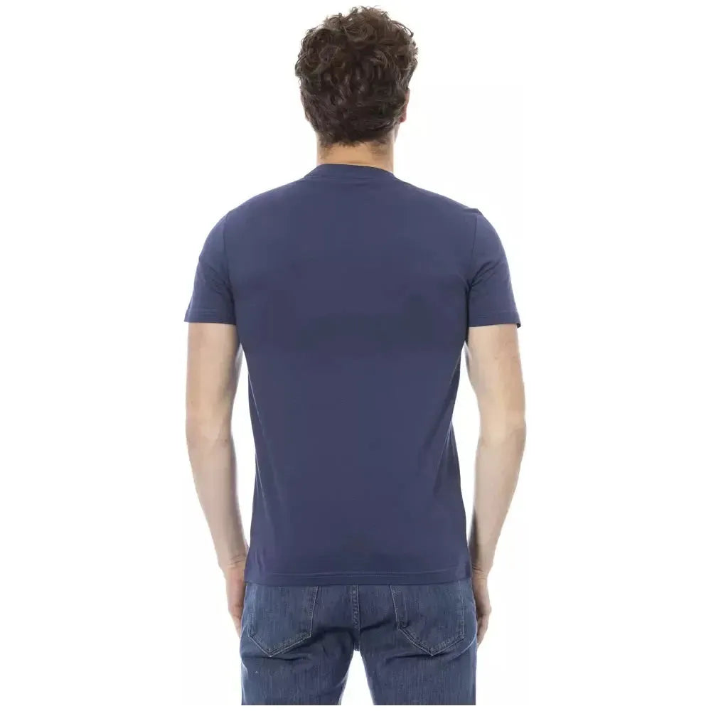 Baldinini Trend Blue Cotton Men T-Shirt Baldinini Trend