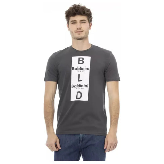 Baldinini Trend Gray Cotton Men T-Shirt Baldinini Trend