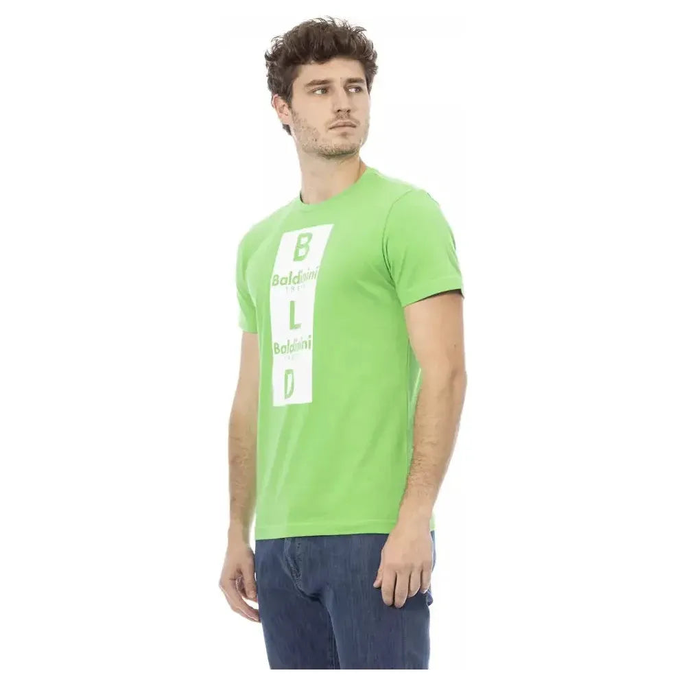 Baldinini Trend Green Cotton Men T-Shirt Baldinini Trend