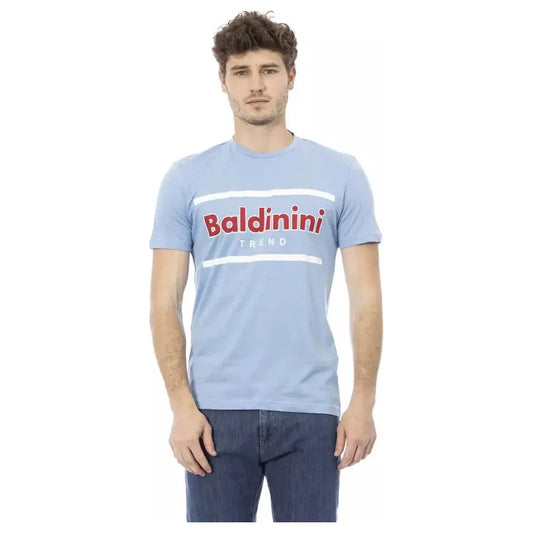 Baldinini Trend Light Blue Cotton Men T-Shirt