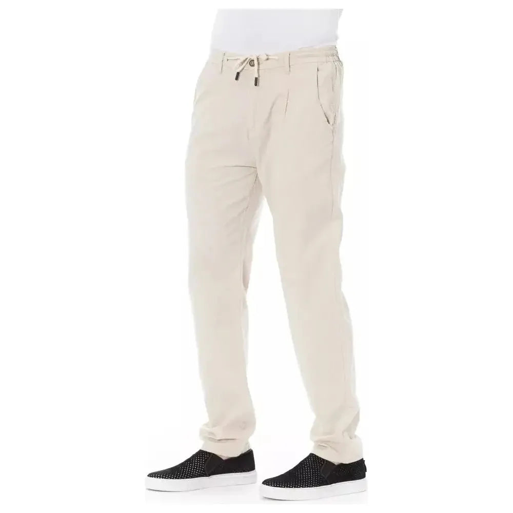 Baldinini Trend Beige Cotton Men Chino Pants Baldinini Trend