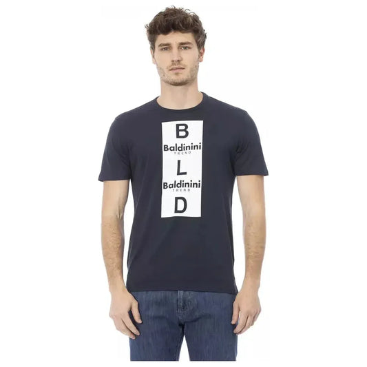 Baldinini Trend Blue Cotton Men T-Shirt Baldinini Trend