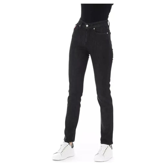 Baldinini Trend Black Cotton Women Jeans Baldinini Trend