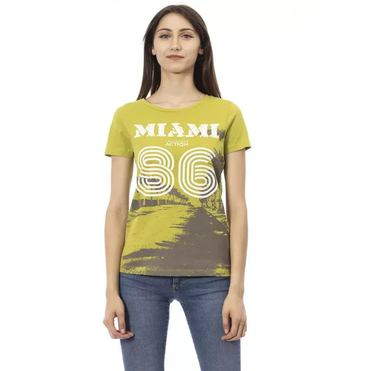 Trussardi Action Green Cotton Women T-Shirt