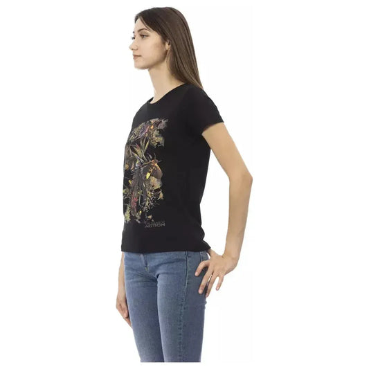 Trussardi Action Black Cotton Women Top Trussardi Action