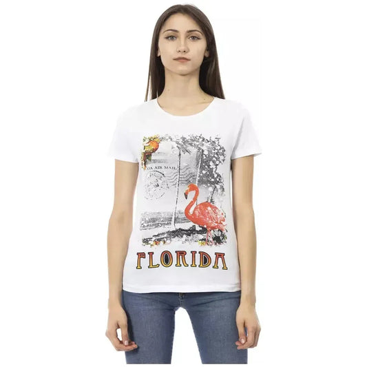 Trussardi Action White Cotton Women T-Shirt