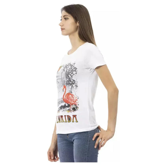 Trussardi Action White Cotton Women T-Shirt Trussardi Action