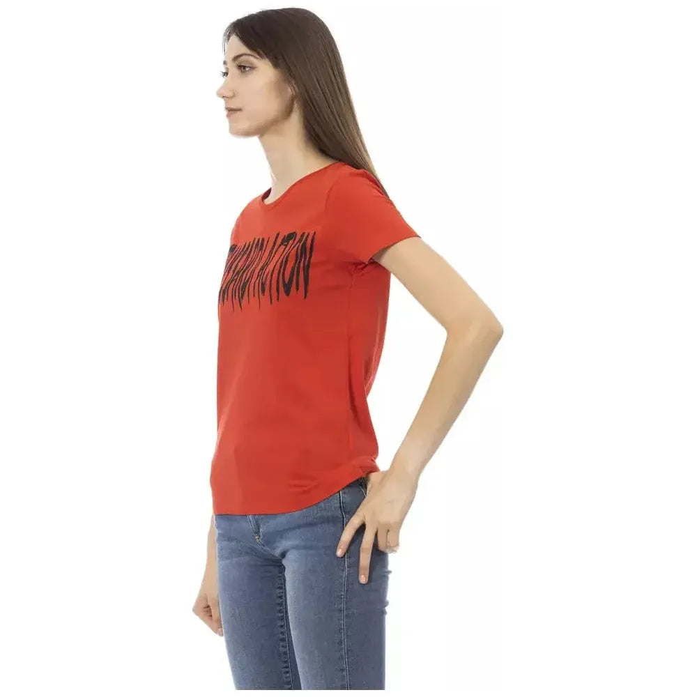 Trussardi Action Red Cotton Women Top Trussardi Action