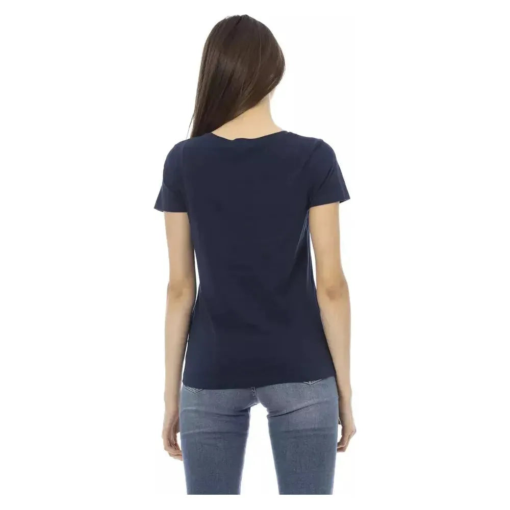 Trussardi Action Blue Cotton Women Top Trussardi Action