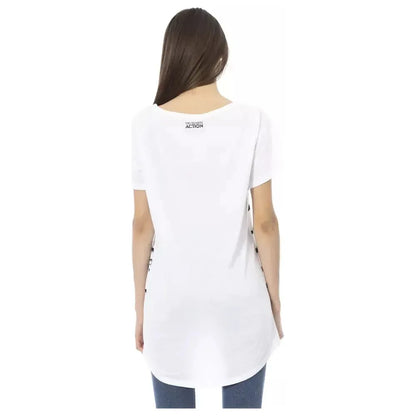 Trussardi Action White Cotton Women T-Shirt
