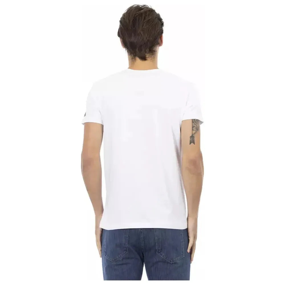 Trussardi Action White Cotton Men T-Shirt Trussardi Action