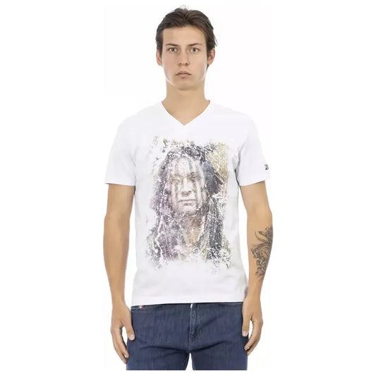 Trussardi Action White Cotton Men T-Shirt