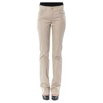 BYBLOS Beige Cotton Women Pant