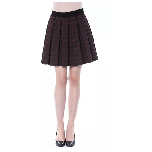 BYBLOS Chic Tulip Brown Skirt - Cotton Blend Elegance WOMAN SKIRTS BYBLOS