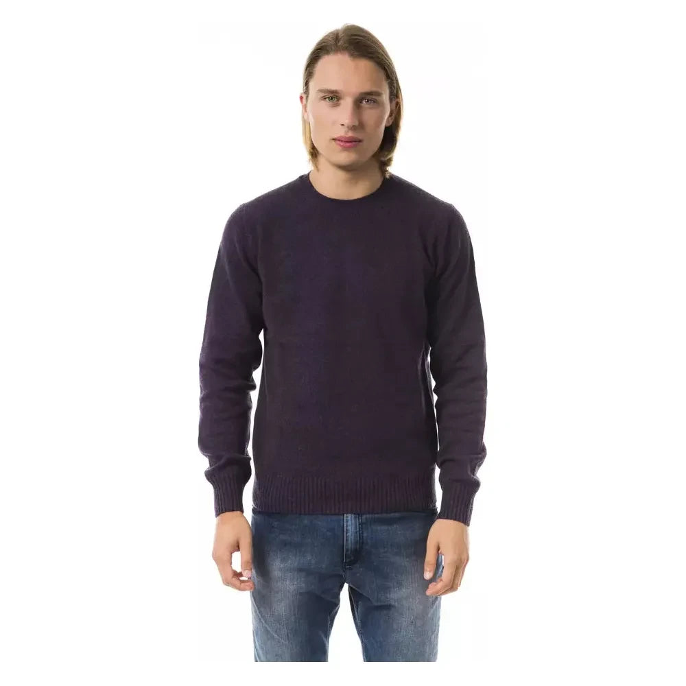 Uominitaliani Purple Wool Men Sweater Uominitaliani