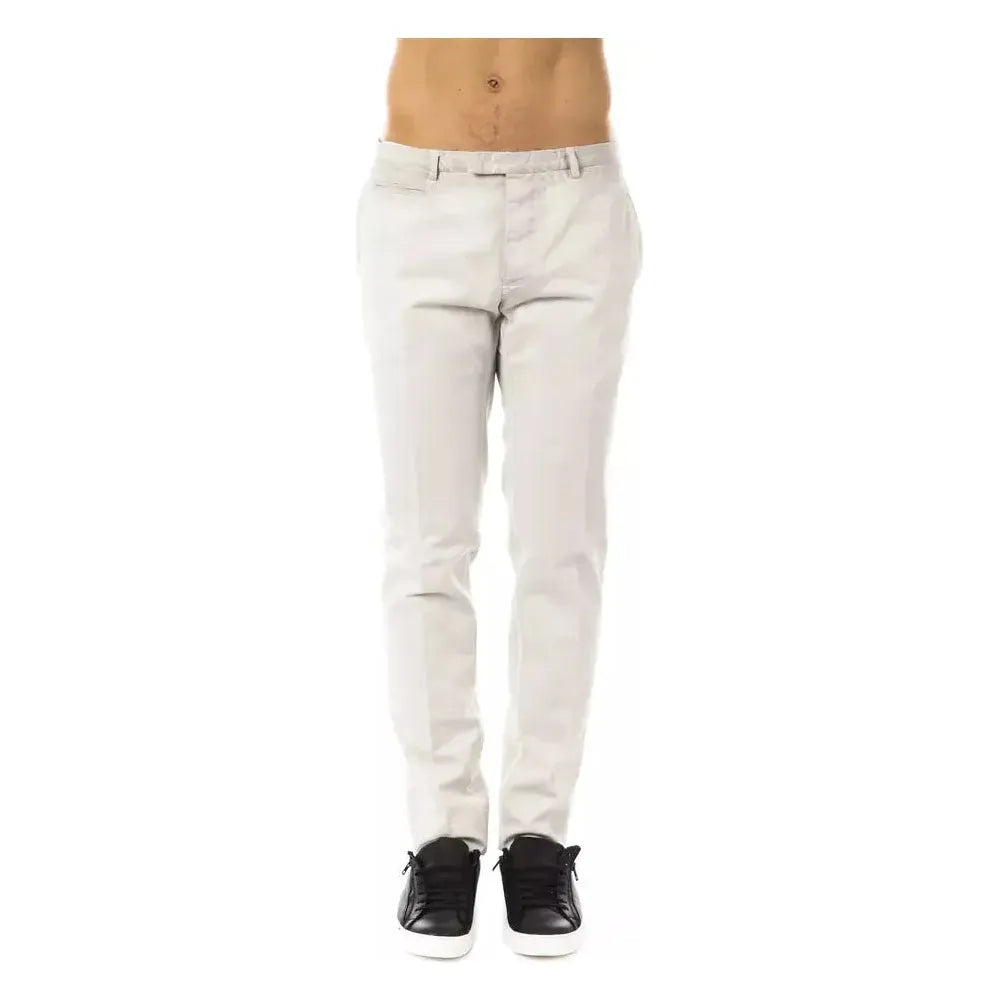 Uominitaliani Gray Cotton Men Pant Jeans & Pants Uominitaliani