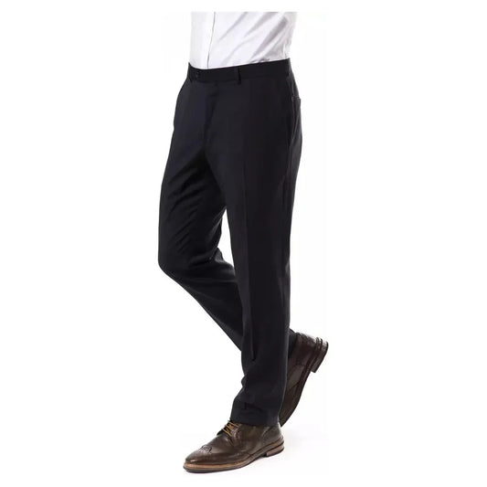 Uominitaliani Gray Wool Men Pant Uominitaliani