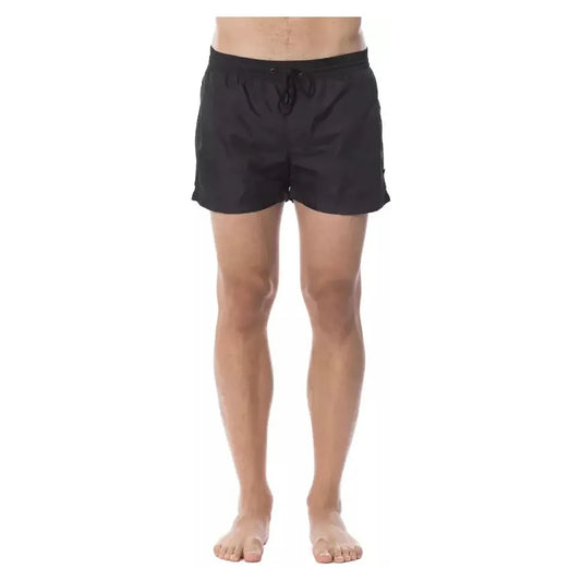 Roberto Cavalli Sport Black Polyester Men Swimwear Roberto Cavalli Sport