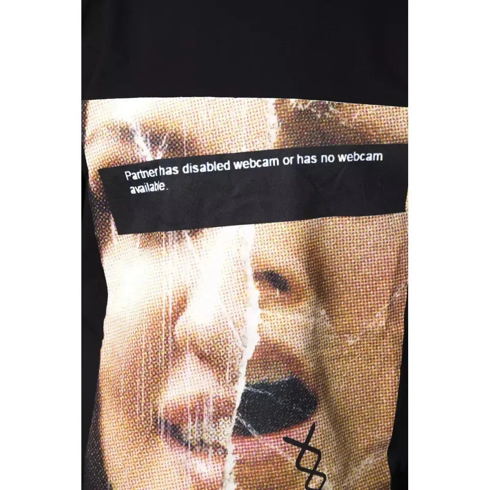 优雅圆领印花 T 恤