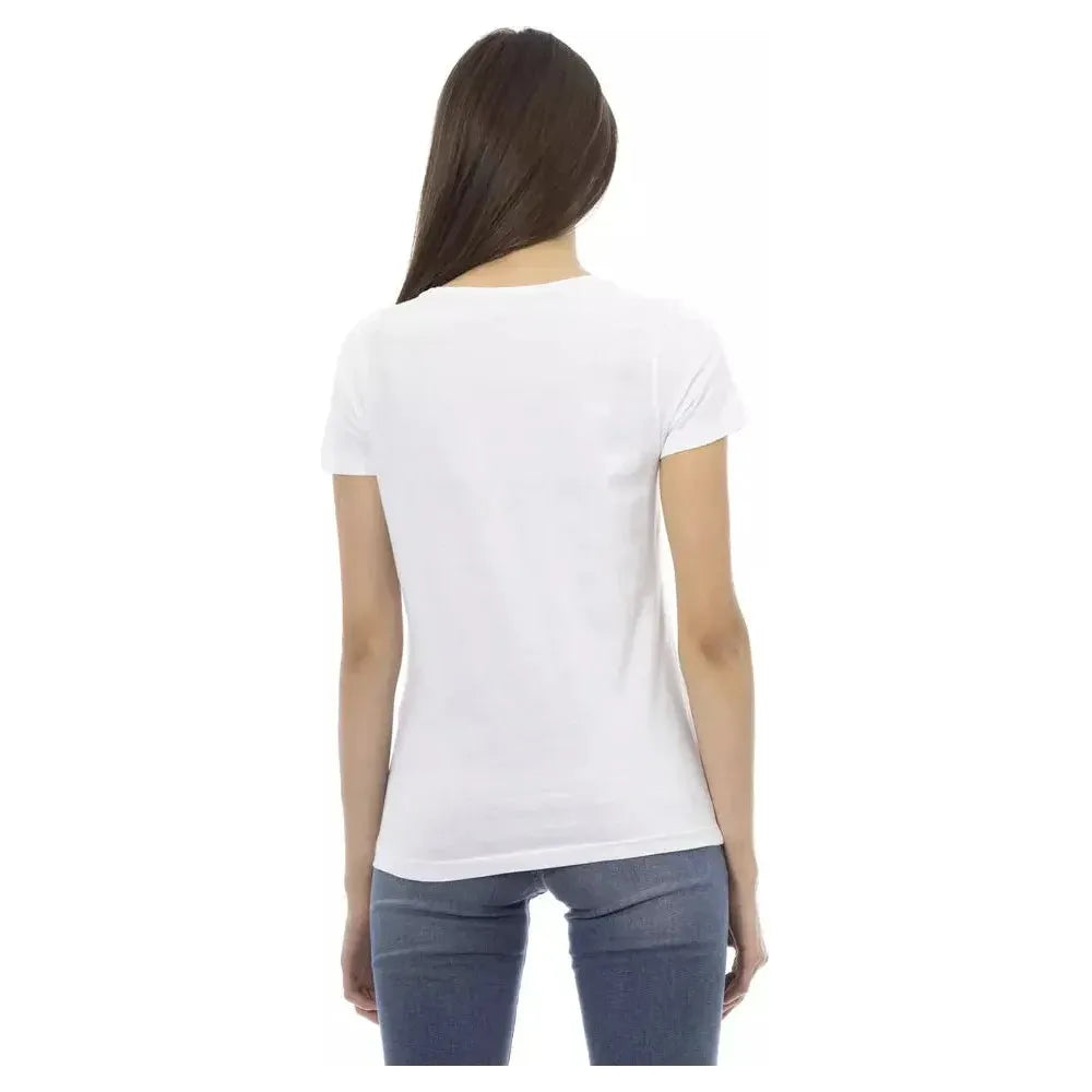 Trussardi Action White Cotton Women Top Trussardi Action