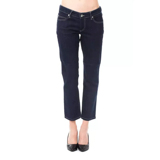 Ungaro Fever Blue Cotton Women Capri Jeans