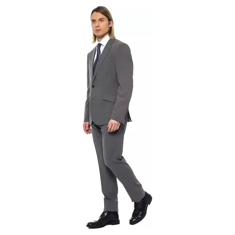 Billionaire Italian Couture Gray Wool Mens Suit Billionaire Italian Couture