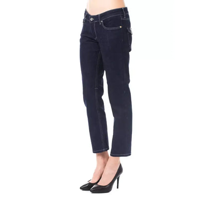 Ungaro Fever Blue Cotton Women Capri Jeans
