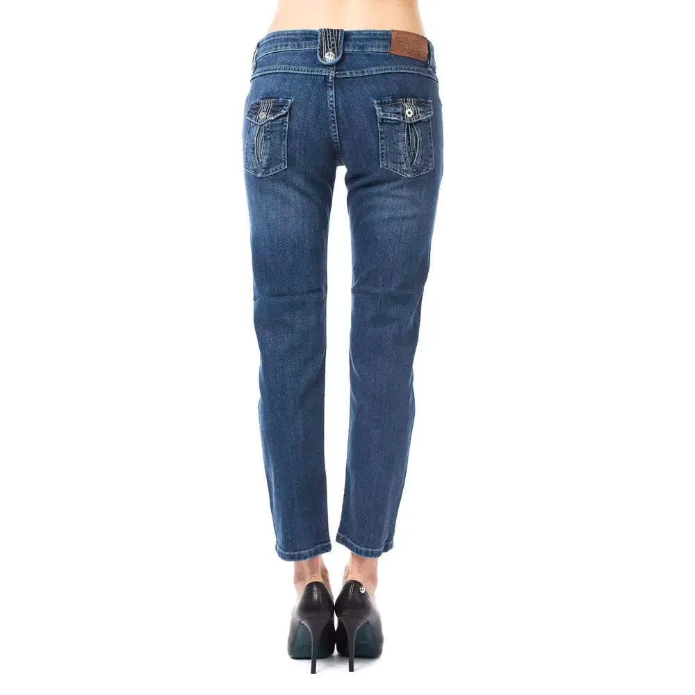 Ungaro Fever Light Blue Cotton Women Jeans