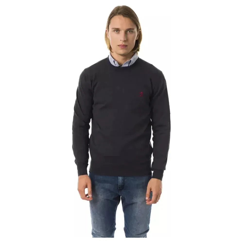 Uominitaliani Gray Merino Men Sweater Uominitaliani